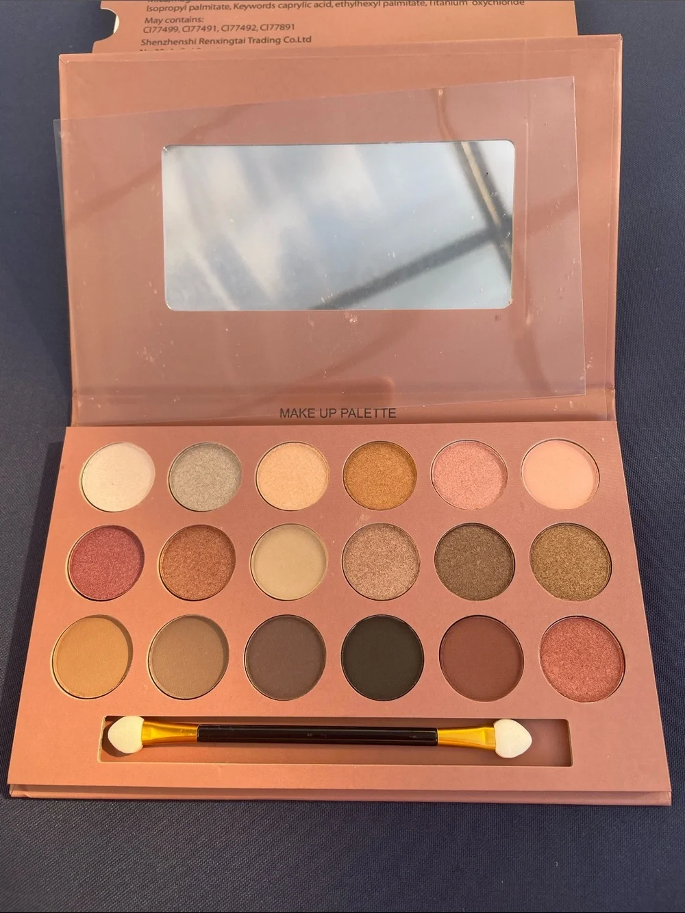 18 Colors Eyeshadow Palette - Warm Copper Orange